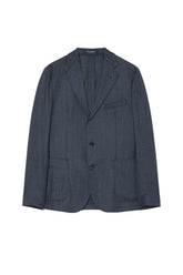 Italian Knit Blazer In Wool Stretch